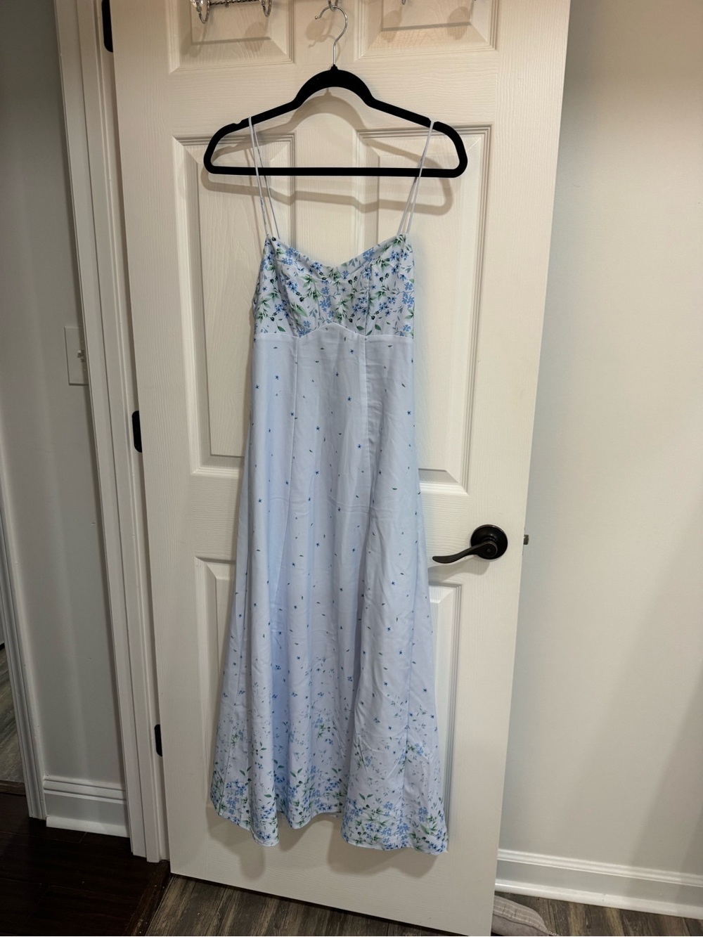 wild fable Light Blue Floral Maxi Dress